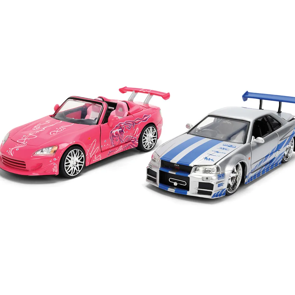 BRIAN's Nissan Skyline GT-R & SUKI's Honda S2000 Fast & Furious Twin Pack 1:24 Scale Diecast Model Car by Jada Toys