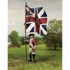 BRITISH 43RD REGIMENT, FLAGBEARER 1/30 FIGURE William Britain (16209) Metal by William Britain