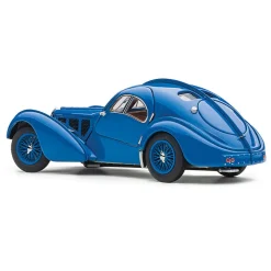 1938 Bugatti Atlantic Type 57SC - Blue with Metal Wire-Spoke Wheels 1:43 Scale Diecast Composite Model Car by AutoArt