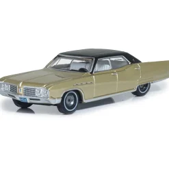 1968 Buick Electra 225 - Ivory Gold Mist / Black 1:87 Scale Diecast Model Car by Oxford Diecast