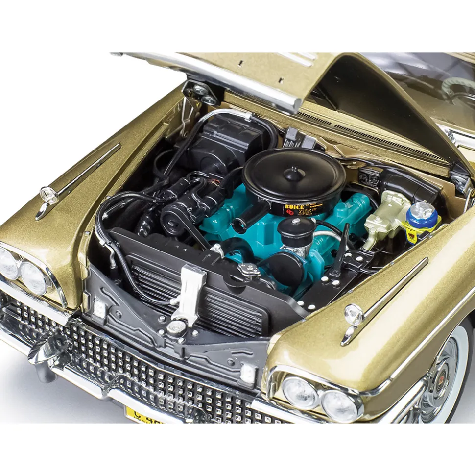 1958 Buick Limited Riviera Coupe - Glacier White / Gold Mist 1:18 Scale Diecast Model Car by Sunstar