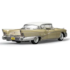 1958 Buick Limited Riviera Coupe - Glacier White / Gold Mist 1:18 Scale Diecast Model Car by Sunstar