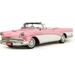 1957 Buick Roadmaster Convertible - Pink 1:18 Scale Diecast Model by Motormax