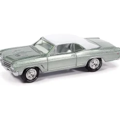 1966 Buick Skylark GS - Seafoam Green Poly 1:64 Scale Diecast Model Car by Johnny Lightning