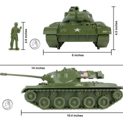 Bulldog Tank 13pc 1/24 Plastic Set TM-67800 1:24 scale Plastic by BMC Toys