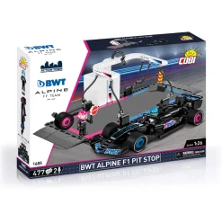 BWT Alpine F1 Pit Stop Building Brick Set 1:26 Scale by Cobi Toys