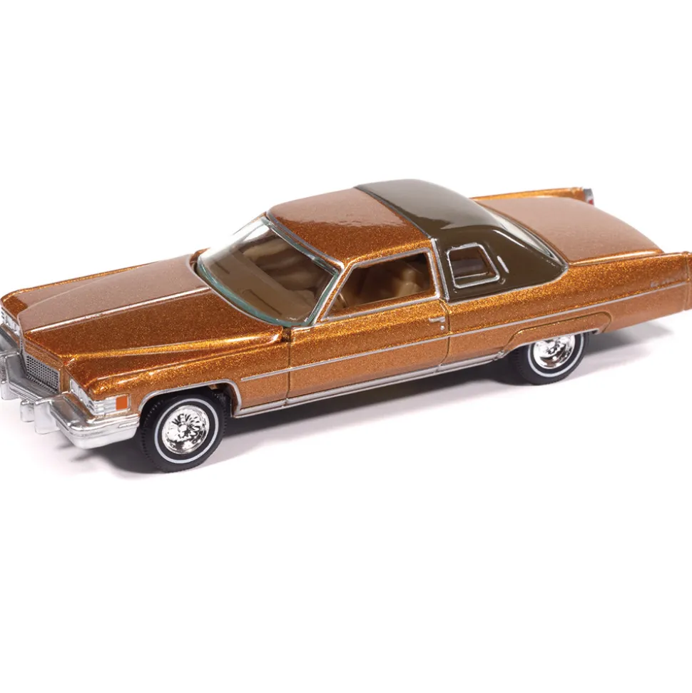 1976 Cadillac Coupe de Ville - Amberlite Firemist Poly 1:64 Scale Diecast Model Car by Auto World