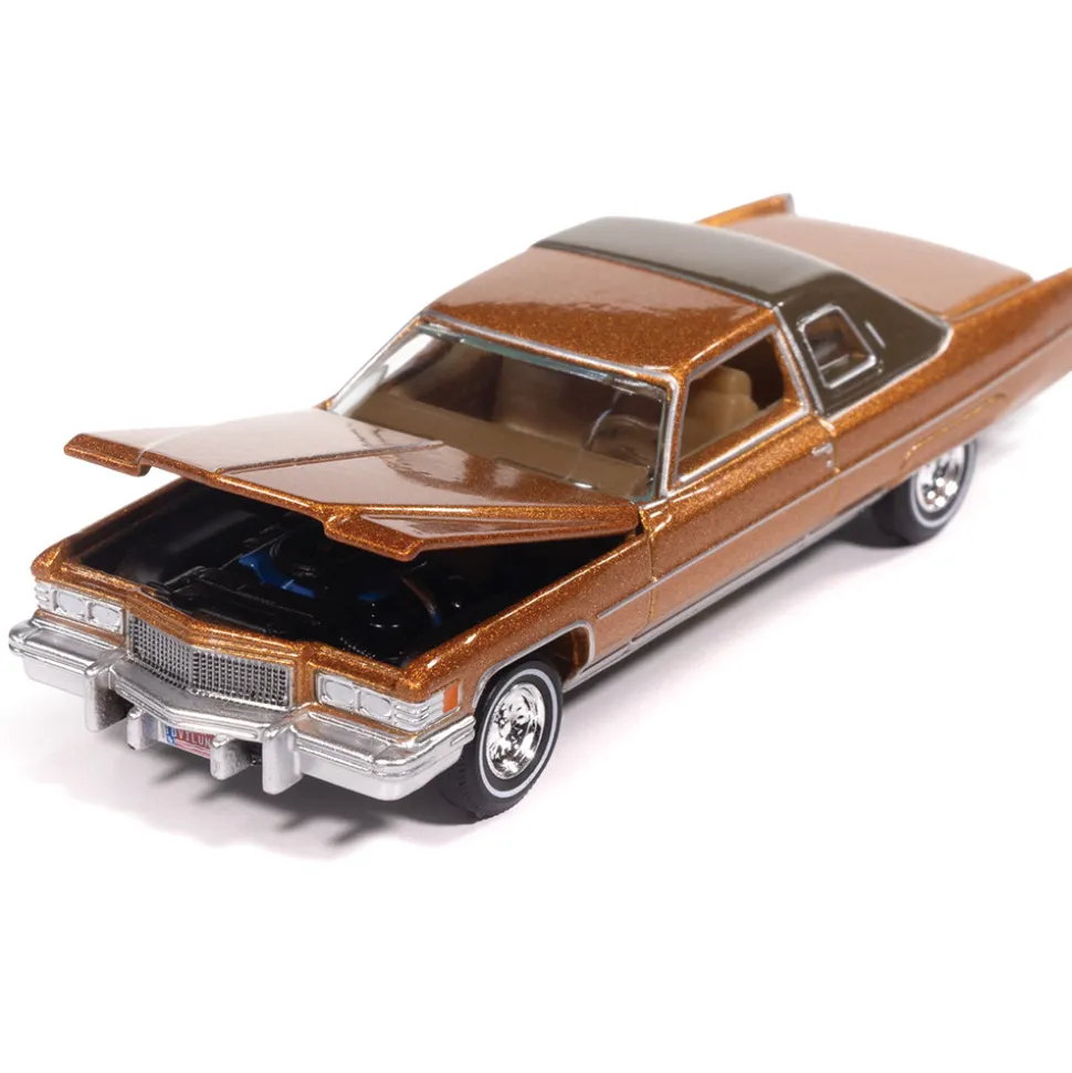 1976 Cadillac Coupe de Ville - Amberlite Firemist Poly 1:64 Scale Diecast Model Car by Auto World