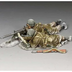 .30 Cal. Machine Gun Team 1/30 Figure Set K & C (BBA091) by King and Country