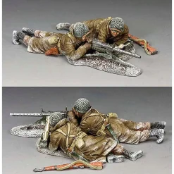 .30 Cal. Machine Gun Team 1/30 Figure Set K & C (BBA091) by King and Country