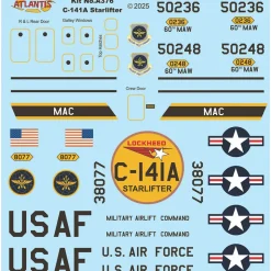 C-141A Starlifter 1/108 Kit Atlantis (A376) 1/108 Plastic by Atlantis Models