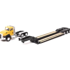 Cat CT660 Day Cab Tractor, Lowboy Trailer & Caterpillar 163H Motor Grader 1:87 Scale Diecast Construction by Diecast Masters