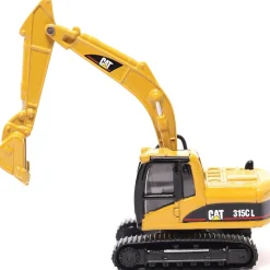 Cat CT660 Day Cab Tractor, Lowboy Trailer & Caterpillar 315C L Excavator 1:87 Scale Diecast Construction Model by Diecast Masters
