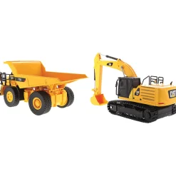 Caterpillar RC Construction Two-Pack 336 Hydraulic Excavator + 770 Mining Truck 1:35 Scale Diecast Construction by Diecast Masters