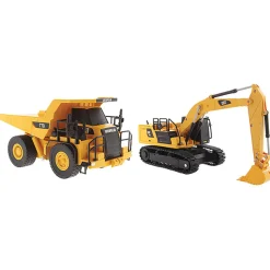 Caterpillar RC Construction Two-Pack 336 Hydraulic Excavator + 770 Mining Truck 1:35 Scale Diecast Construction by Diecast Masters