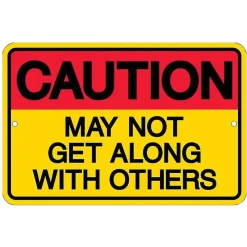 Caution Others Metal Sign SPSALNG Embossed Aluminum by Signs 4 Fun