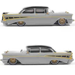 1957 Chevrolet Bel Air - Lowrider - Gray 1:64 Scale Diecast Model Car by IXO Models