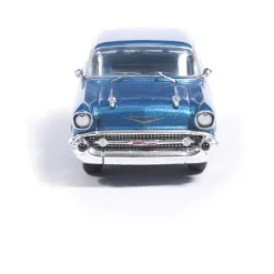 1957 Chevrolet Bel Air Sedan with Continental Kit - Harbor Blue 1:64 Scale Diecast Model Car by IXO Models