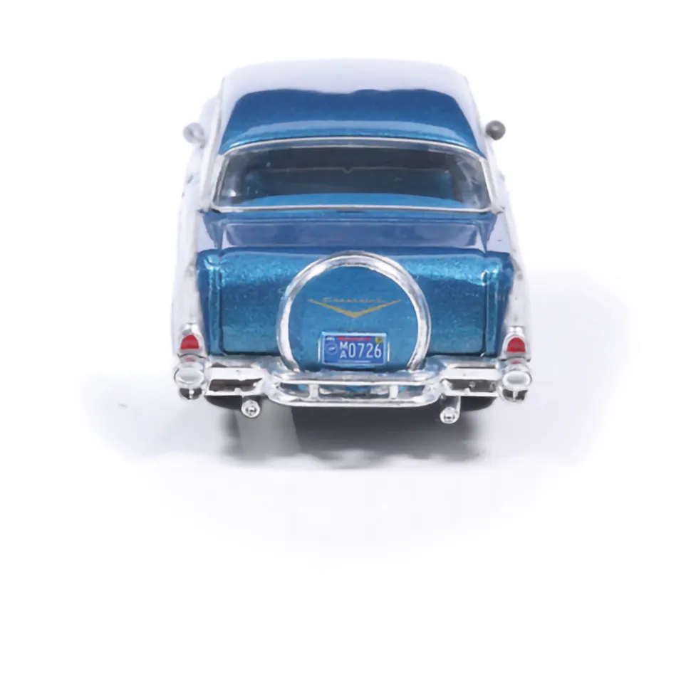 1957 Chevrolet Bel Air Sedan with Continental Kit - Harbor Blue 1:64 Scale Diecast Model Car by IXO Models