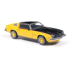 1976 Chevrolet Camaro Rally Sport - Bright Yellow and Black 1:64 Scale Diecast Model Car by IXO Models