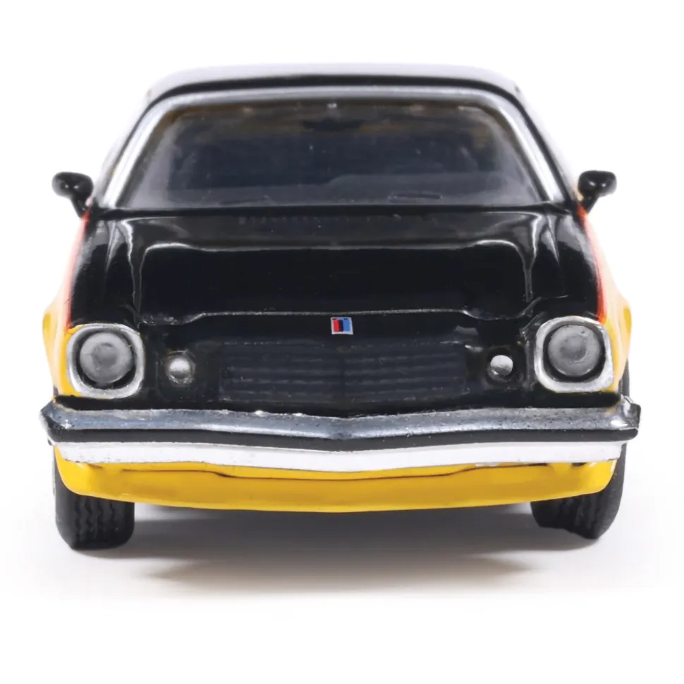 1976 Chevrolet Camaro Rally Sport - Bright Yellow and Black 1:64 Scale Diecast Model Car by IXO Models