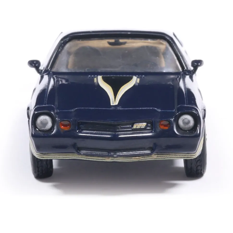 1981 Chevrolet Camaro Z28 - Dark Blue Metallic With Gold Stripes 1:64 Scale Diecast Model Car by IXO Models