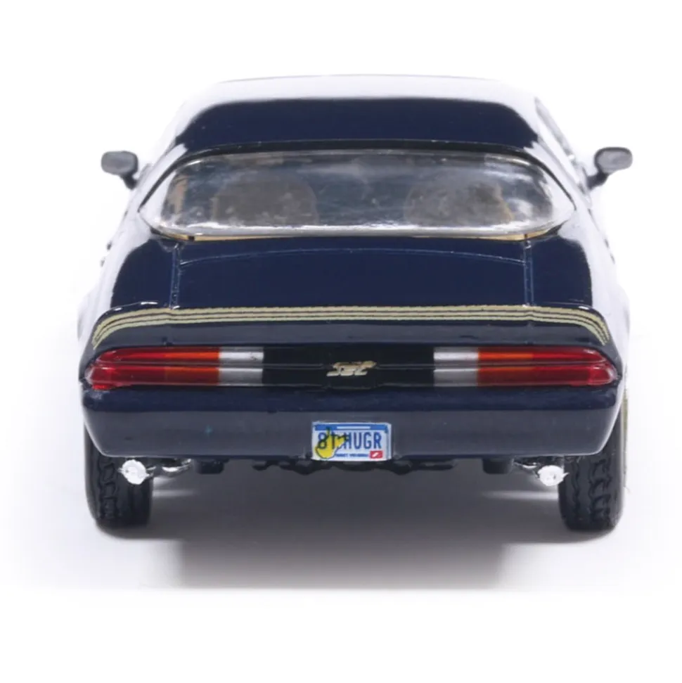 1981 Chevrolet Camaro Z28 - Dark Blue Metallic With Gold Stripes 1:64 Scale Diecast Model Car by IXO Models