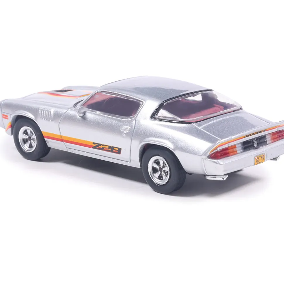 1979 Chevrolet Camaro Z28 - Silver with Orange Stripes 1:64 Scale Diecast Model Car by IXO Models