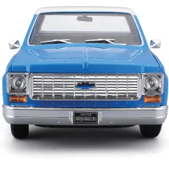 1974 Chevrolet C10 Cheyenne Super - Blue/White 1:18 Scale Diecast Model Truck by Maisto