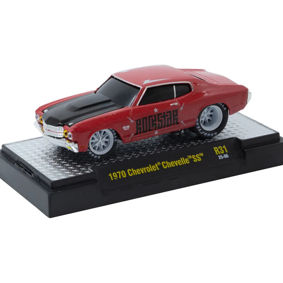 1970 Chevrolet Chevelle SS - Red Rockstar 1:64 Scale Diecast Model Car by M2 Machines