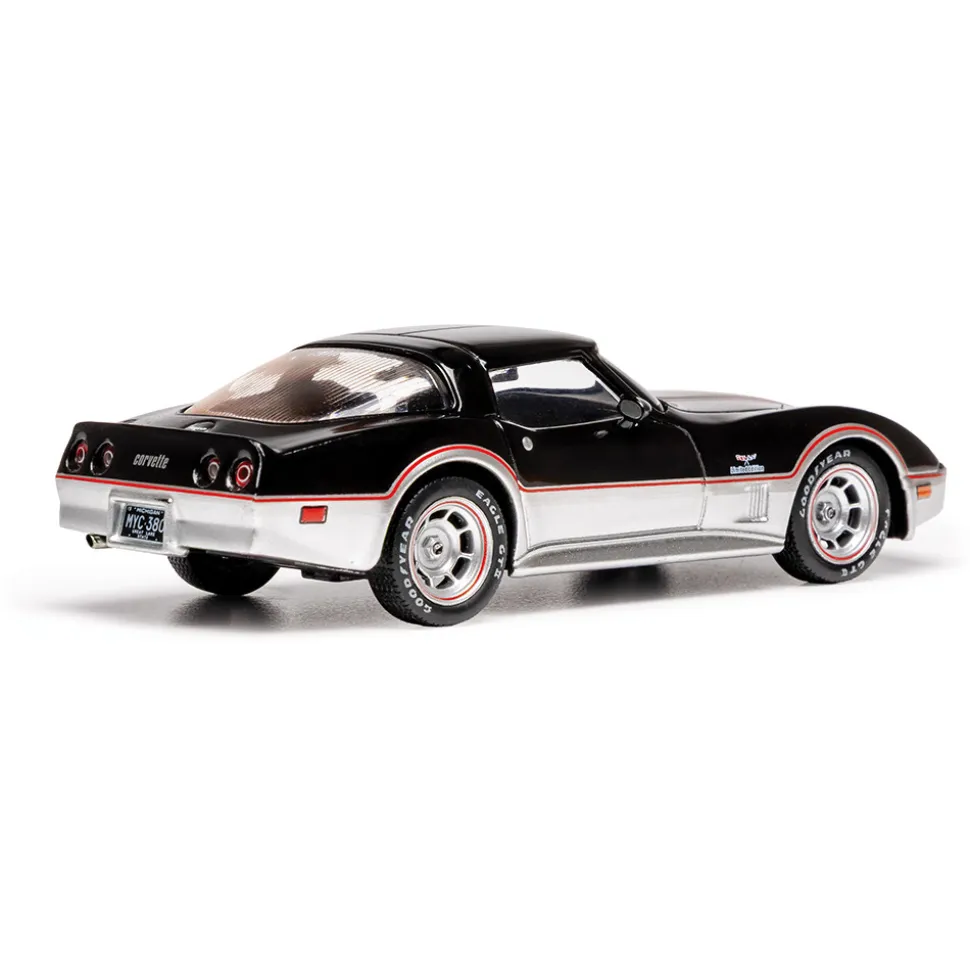 1978 Chevrolet Corvette C3 - Black and Silver 1:43 Scale Diecast Model Car by IXO Models
