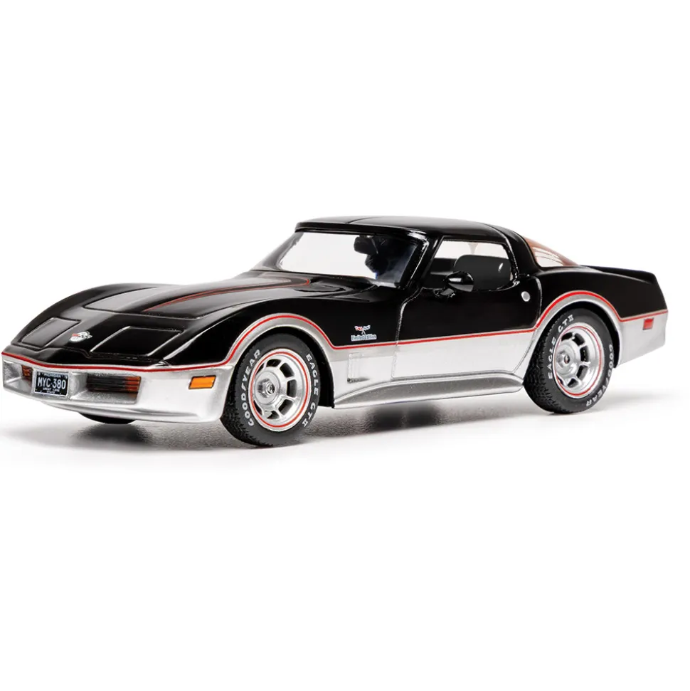 1978 Chevrolet Corvette C3 - Black and Silver 1:43 Scale Diecast Model Car by IXO Models