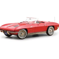 1963 Chevrolet Corvette Sting Ray Cabriolet - Red 1:18 Scale Diecast Model Car by Norev
