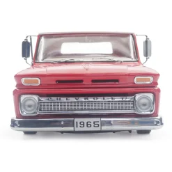 1965 Chevrolet C-10 Styleside Pickup Lowrider - Red 1:18 Scale Diecast Model Truck by Sunstar