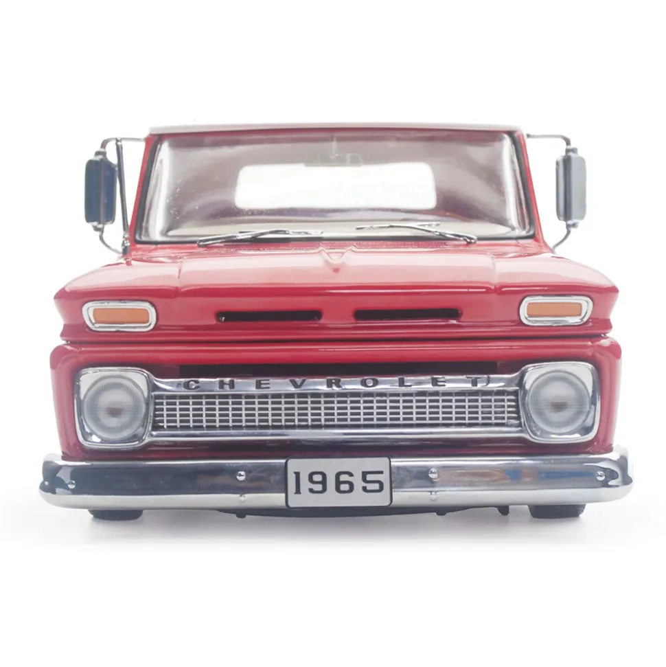 1965 Chevrolet C-10 Styleside Pickup Lowrider - Red 1:18 Scale Diecast Model Truck by Sunstar