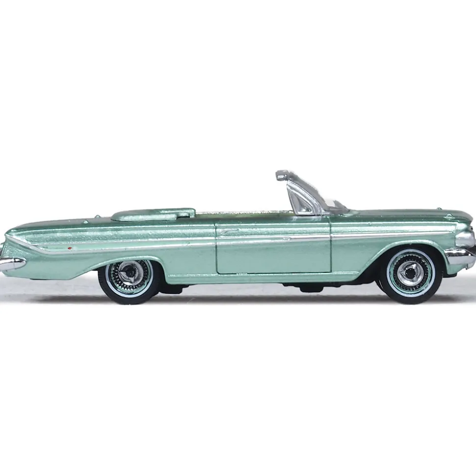 1961 Chevrolet Impala Convertible - Arbor Green 1:87 Scale by Oxford Diecast