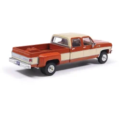 1975 Chevrolet K30 Crew Dab Dually - Grecian Bronze and Santa Fe Tan Deluxe Two-Tone 1:64 Scale Diecast Model Car by IXO Models