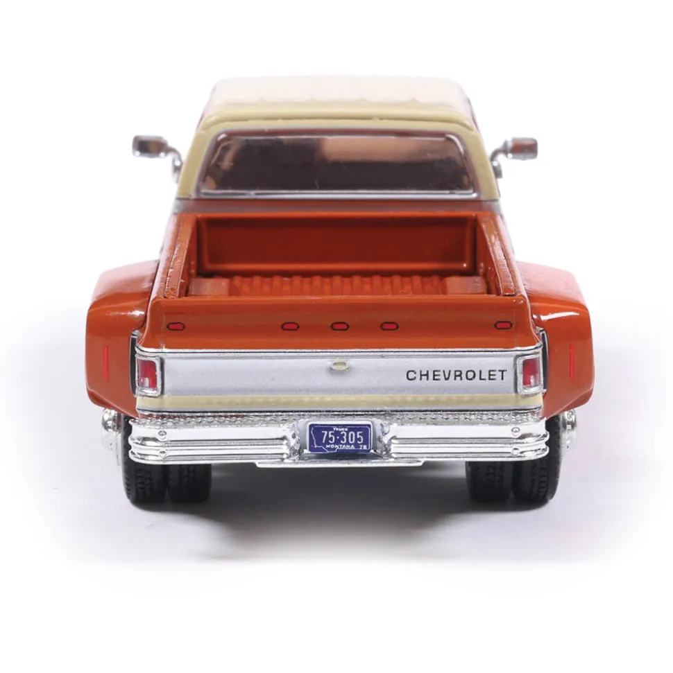 1975 Chevrolet K30 Crew Dab Dually - Grecian Bronze and Santa Fe Tan Deluxe Two-Tone 1:64 Scale Diecast Model Car by IXO Models