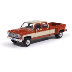 1975 Chevrolet K30 Crew Dab Dually - Grecian Bronze and Santa Fe Tan Deluxe Two-Tone 1:64 Scale Diecast Model Car by IXO Models