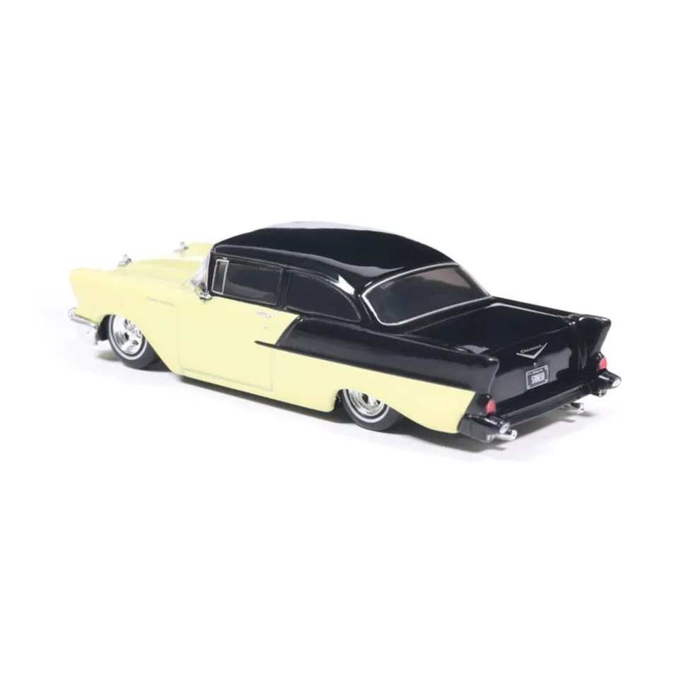 1957 Chevrolet One-Fifty - Lowered - Colonial Cream and Onyx Black 1:64 Scale Diecast Model Car by IXO Models