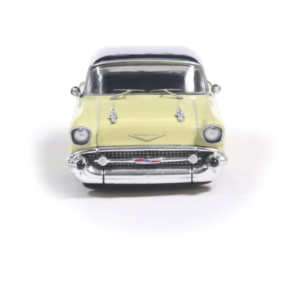 1957 Chevrolet One-Fifty - Lowered - Colonial Cream and Onyx Black 1:64 Scale Diecast Model Car by IXO Models