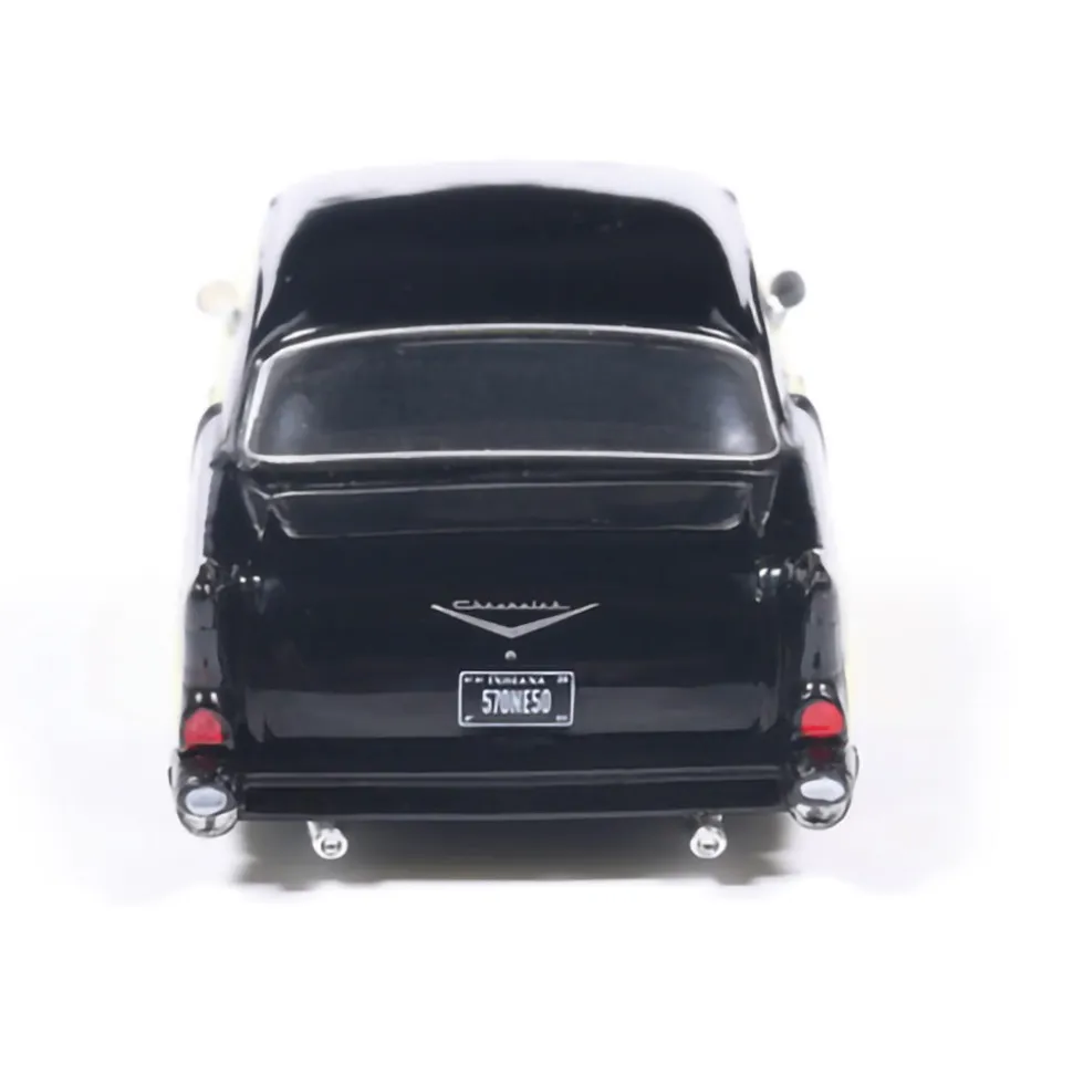 1957 Chevrolet One-Fifty - Lowered - Colonial Cream and Onyx Black 1:64 Scale Diecast Model Car by IXO Models