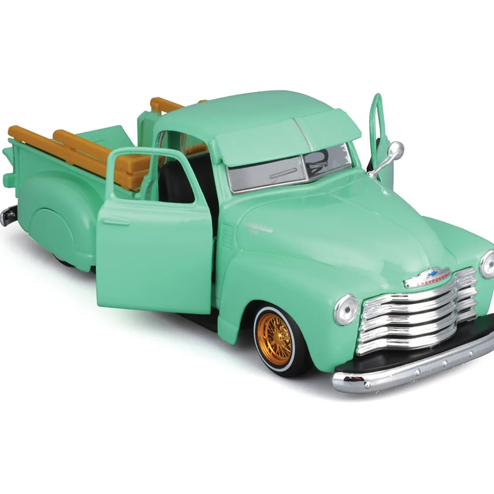 1950 Chevrolet 3100 Pickup Lowrider - Green 1:24 Scale Diecast Model Truck by Maisto