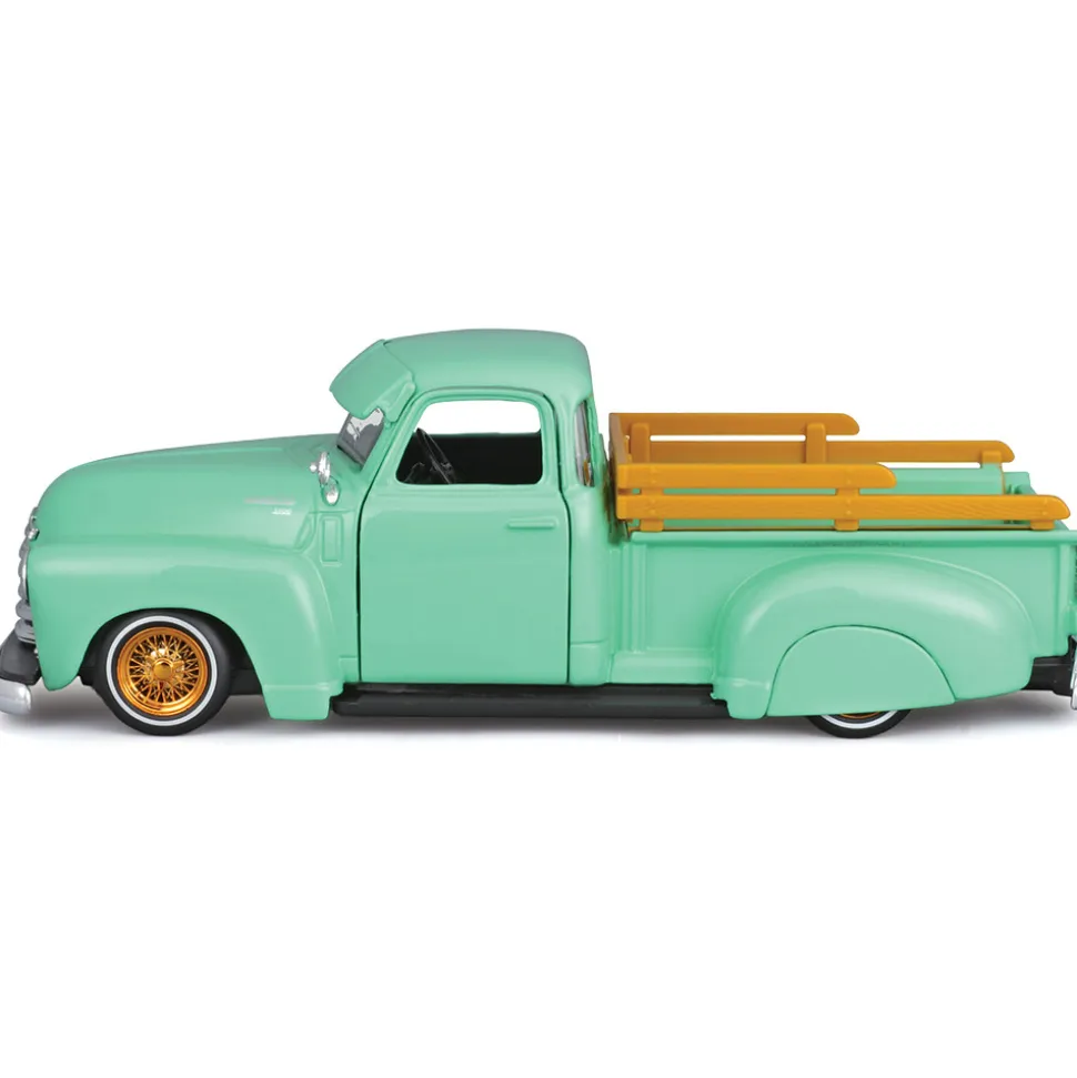 1950 Chevrolet 3100 Pickup Lowrider - Green 1:24 Scale Diecast Model Truck by Maisto