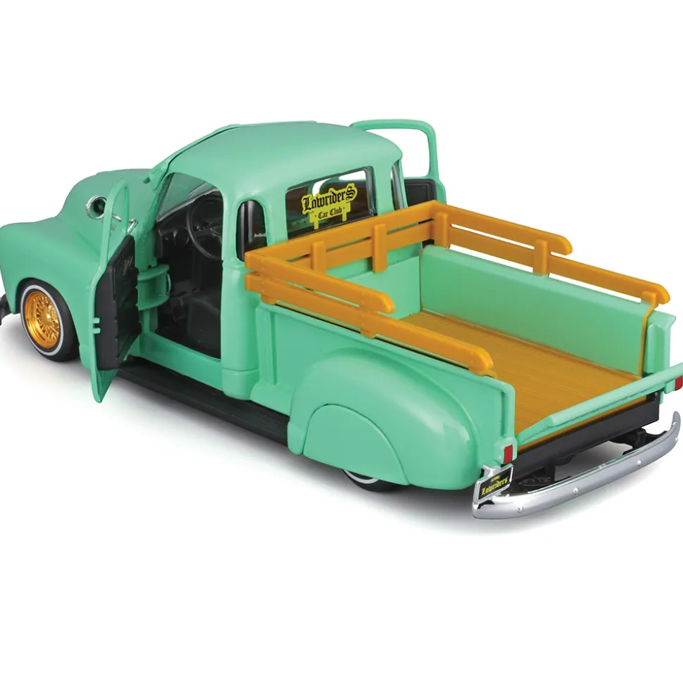 1950 Chevrolet 3100 Pickup Lowrider - Green 1:24 Scale Diecast Model Truck by Maisto