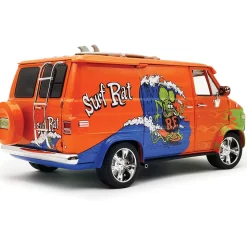 1976 Chevrolet Rat Fink G-Series Van - Surf Rat w/Figure, Surfboard & Sticker 1:18 Scale Diecast Model Truck by Acme