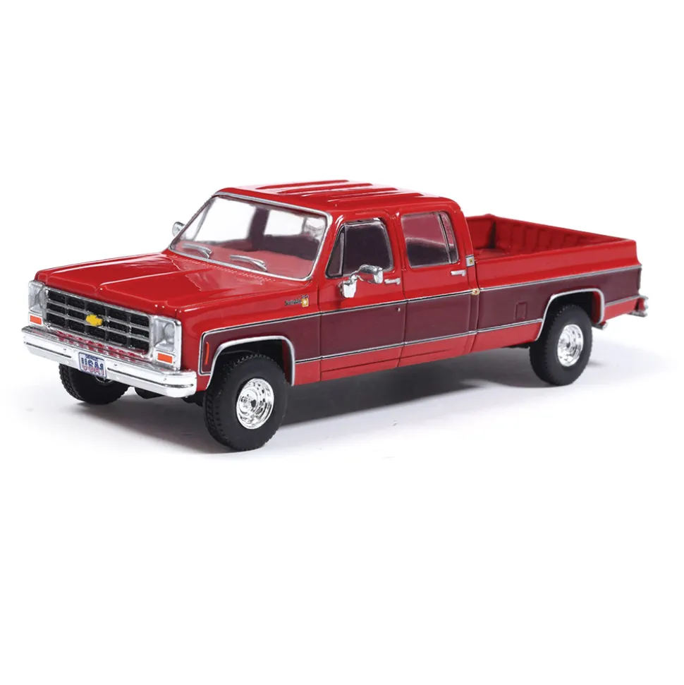 1979 Chevrolet Scottsdale K20 - Carmine Red & Dark Carmine R 1:64 Scale Diecast Model Truck by IXO Models