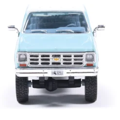 1978 Chevrolet Silverado K30 Crew Cab Fleetside Lifted - Light Blue and Frost White 1:64 Scale Diecast Model Truck by IXO Models