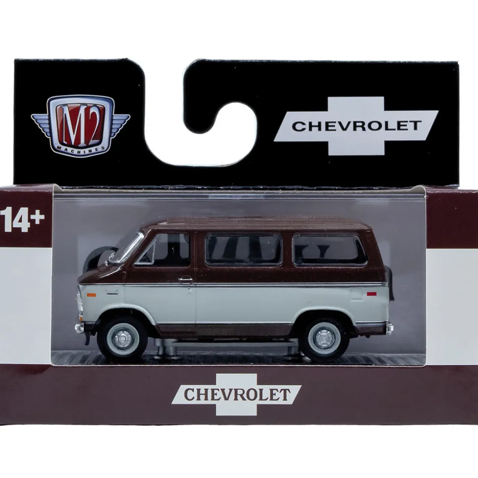 1971 Chevrolet Van Beauville 10 - Brown 1:64 Scale Diecast Model Car by M2 Machines