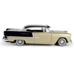 1955 Chevy Bel Air Low Rider with Visor - Gold 1:24 Scale Diecast Model Car by Motormax